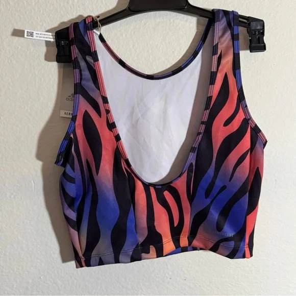 Adidas Tiger-Print Crop Top & Shorts